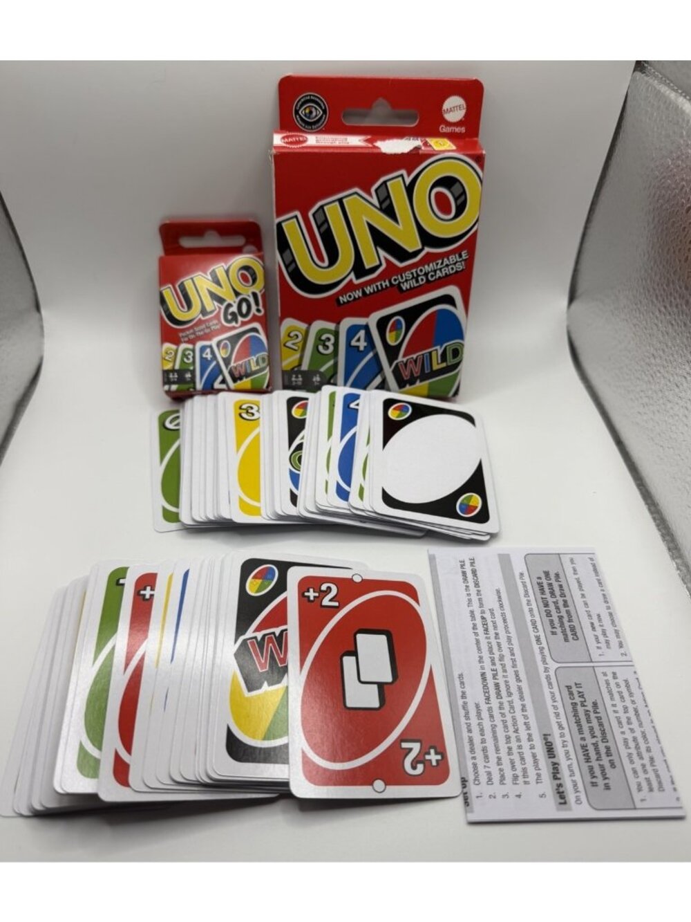 Uno (customizable Wild Cards) And Uno Go (NEW) Card Games